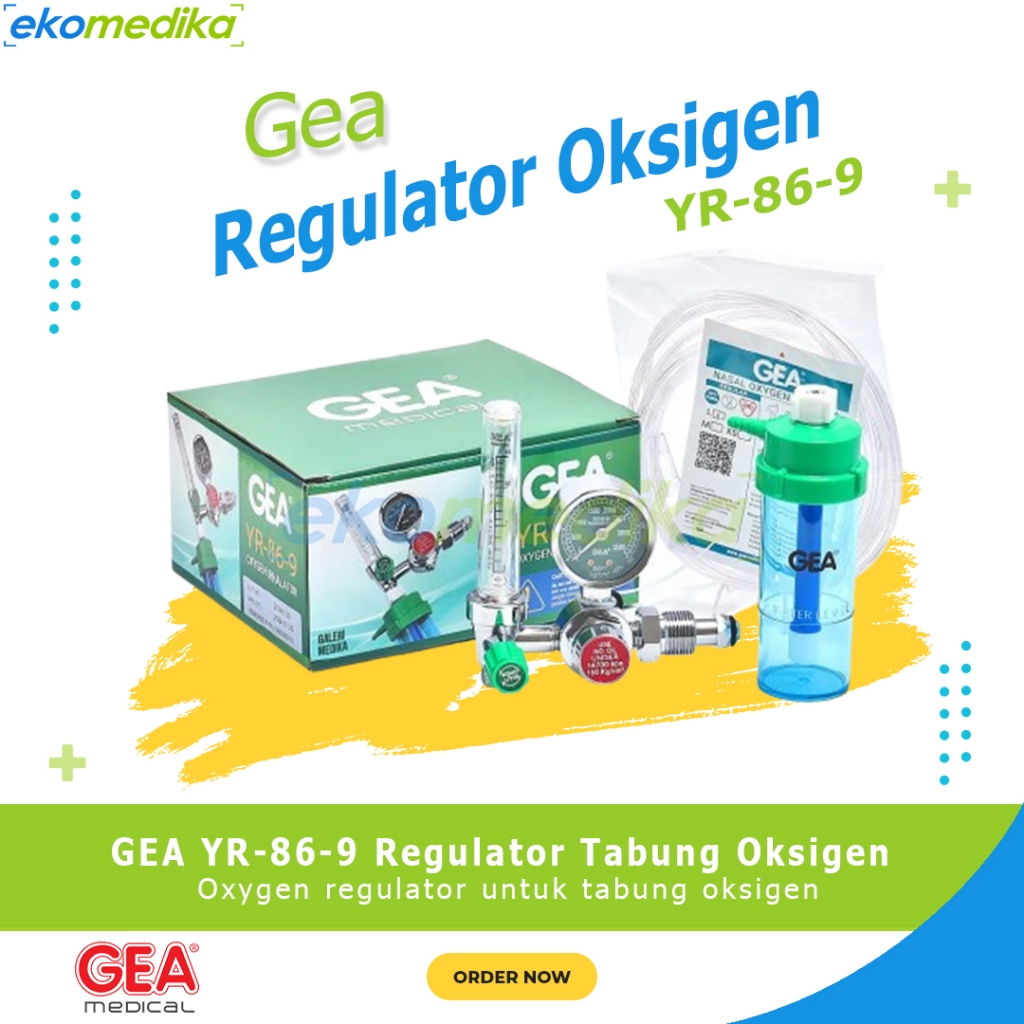 Gea Regulator Oksigen Medis YR-86-9 / Regulator Tabung Oksigen / Regulator Medis GEA