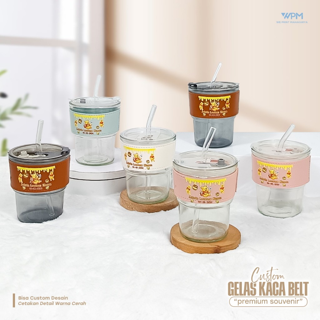 SOUVENIR ANAK TANPA PACKINGAN / GELAS KACA CUSTOM / GELAS KACA CUSTOM ANAK