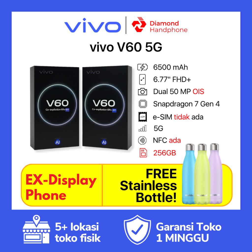 Vivo V60 5G 8/256 8/256GB 8GB 256GB *EX-DEMOLIVE*
