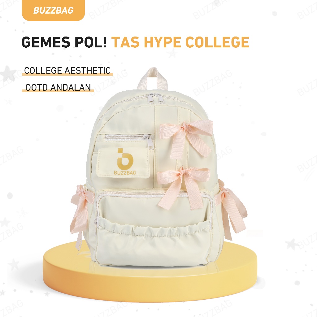 Buzzbag - Tas sekolah aesthetic korean style tas sekolah wanita tas sekolah sma korean style
