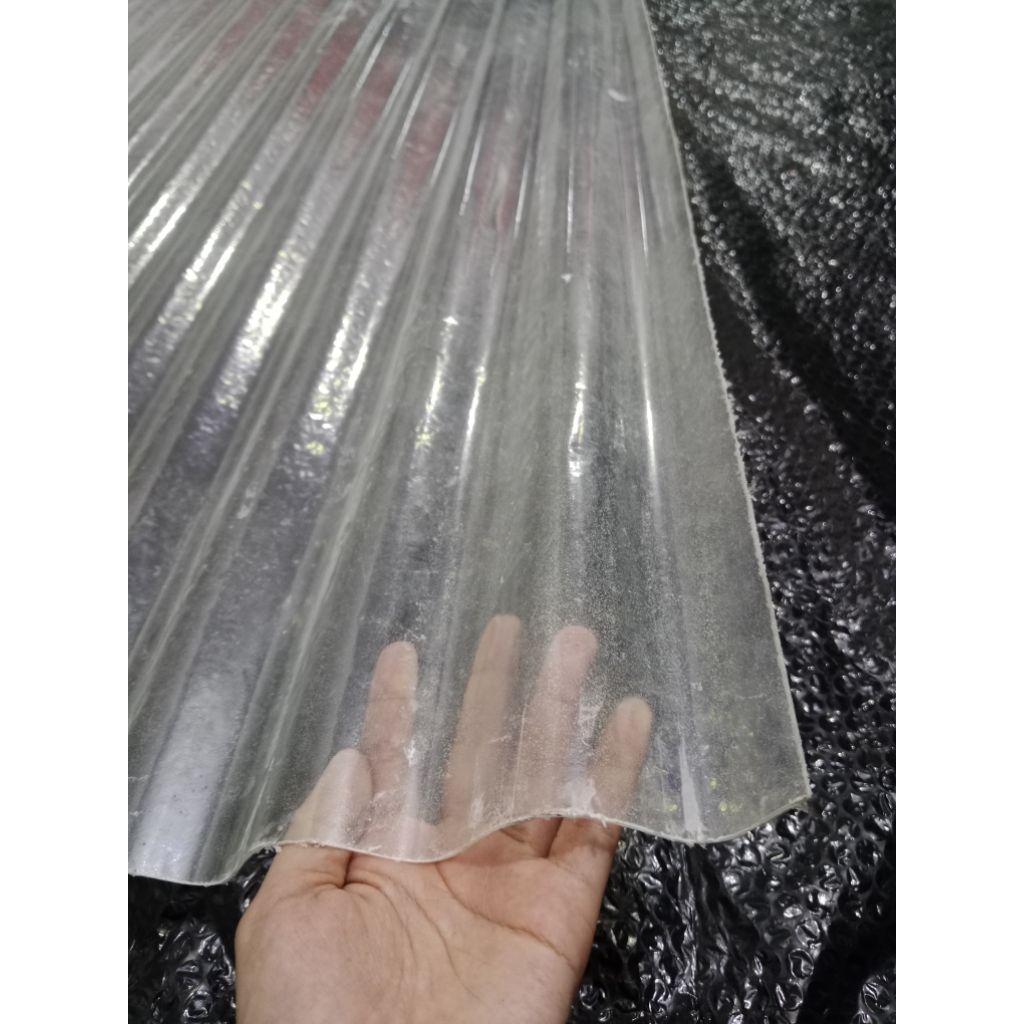Atap Fiber Gelombang Asbes Transparan