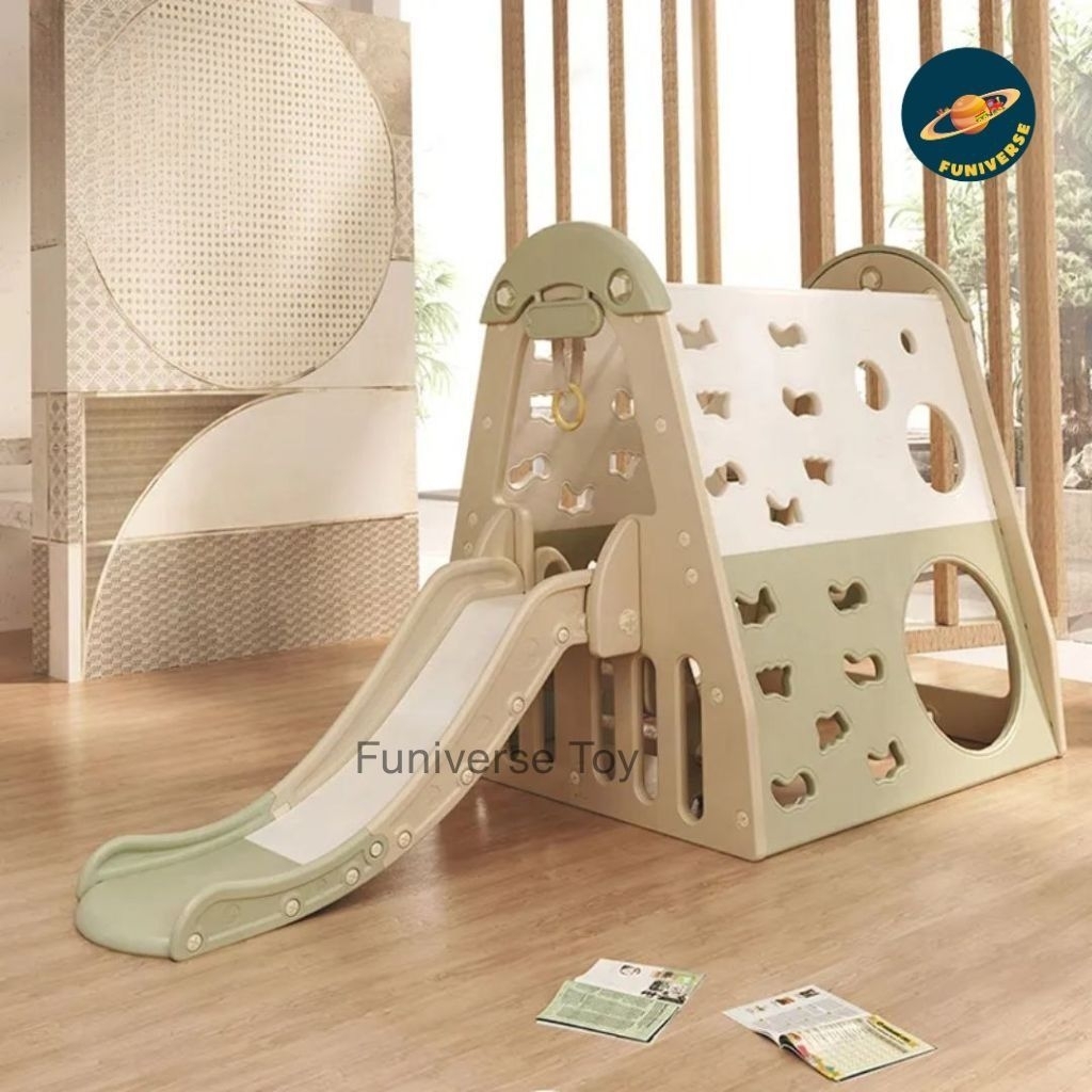Perosotan Playtent 4in1 dilengkapi dengan Slide , Swing , Pull Up Bars , dan Climbing Frame JM20140