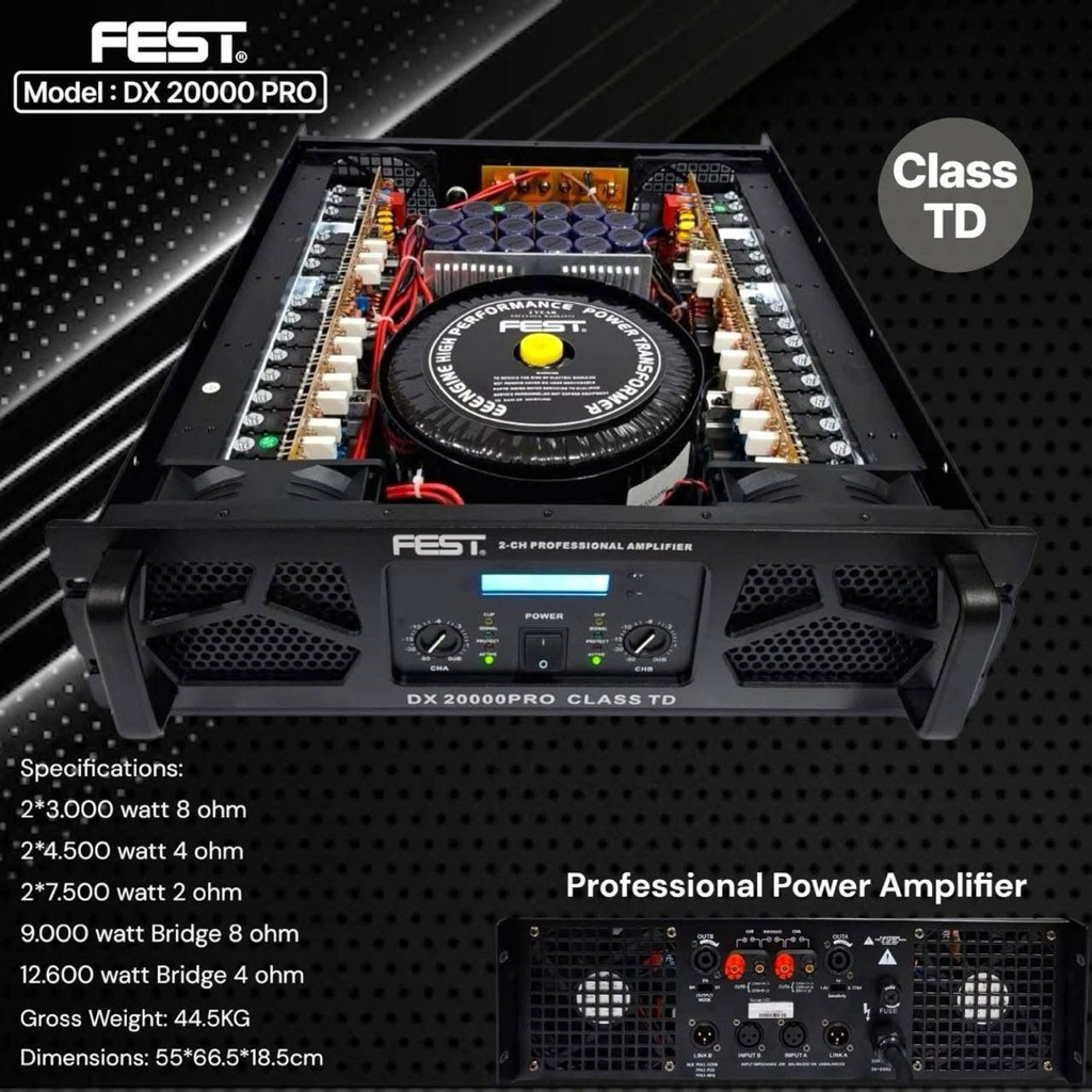 POWER FEST DX 20000 PRO Amplifier Fest DX20000 PRO Class TD