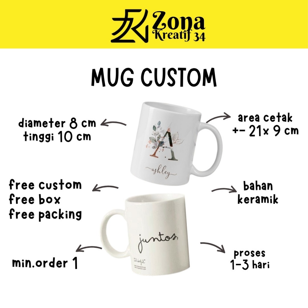 Mug custom + Box + free design/mug foto/gelas custom/gelas foto/hadiah custom/hadiah ultah/gift/kado