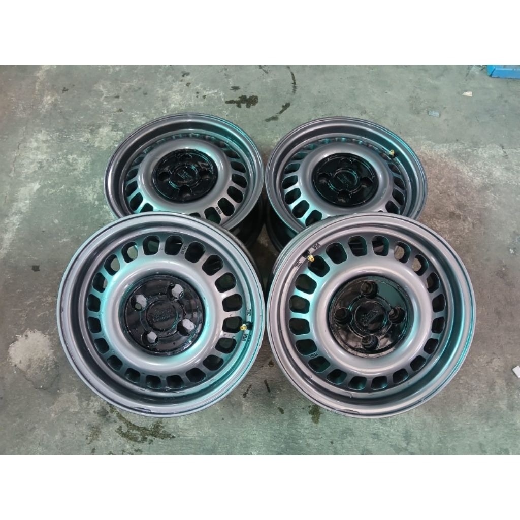 Velg Mobil Second HSR BSI Ring 14 Lebar 6 pcd 4x100/114,3 Et36 Dop kusus pcd 4x100