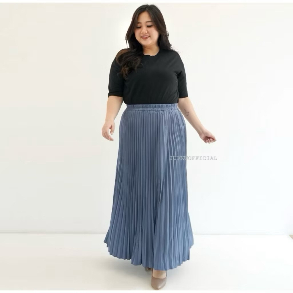 Rok Plisket Bludru Jumbo XXL BB90kg/Rok Jumbo/Rok velvet BKK/ ROK PLISKET BLUDRU UKURAN SUPER JUMBO 