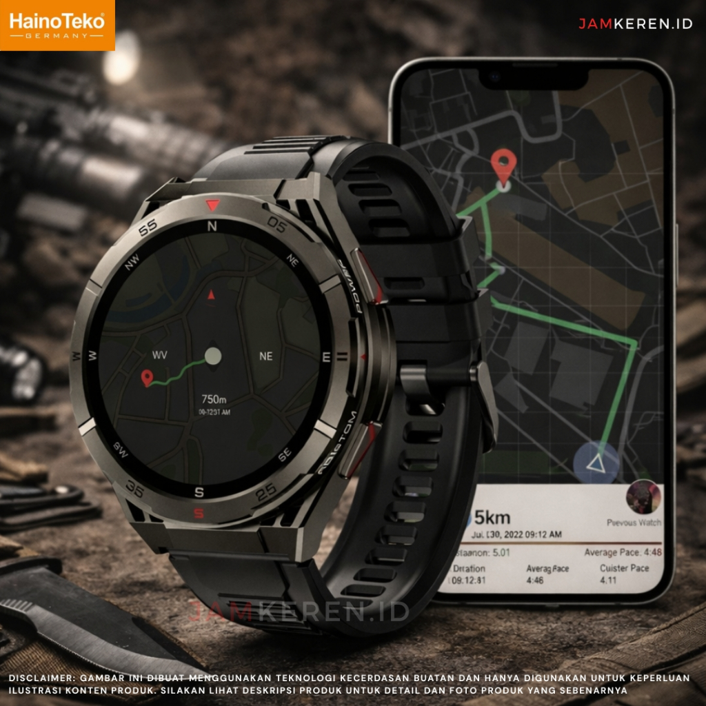 HainoTeko | Smartwatch | Jam Tangan Smartwatch Pria Wanita GPS-2 AMOLED Display Anti Air Original