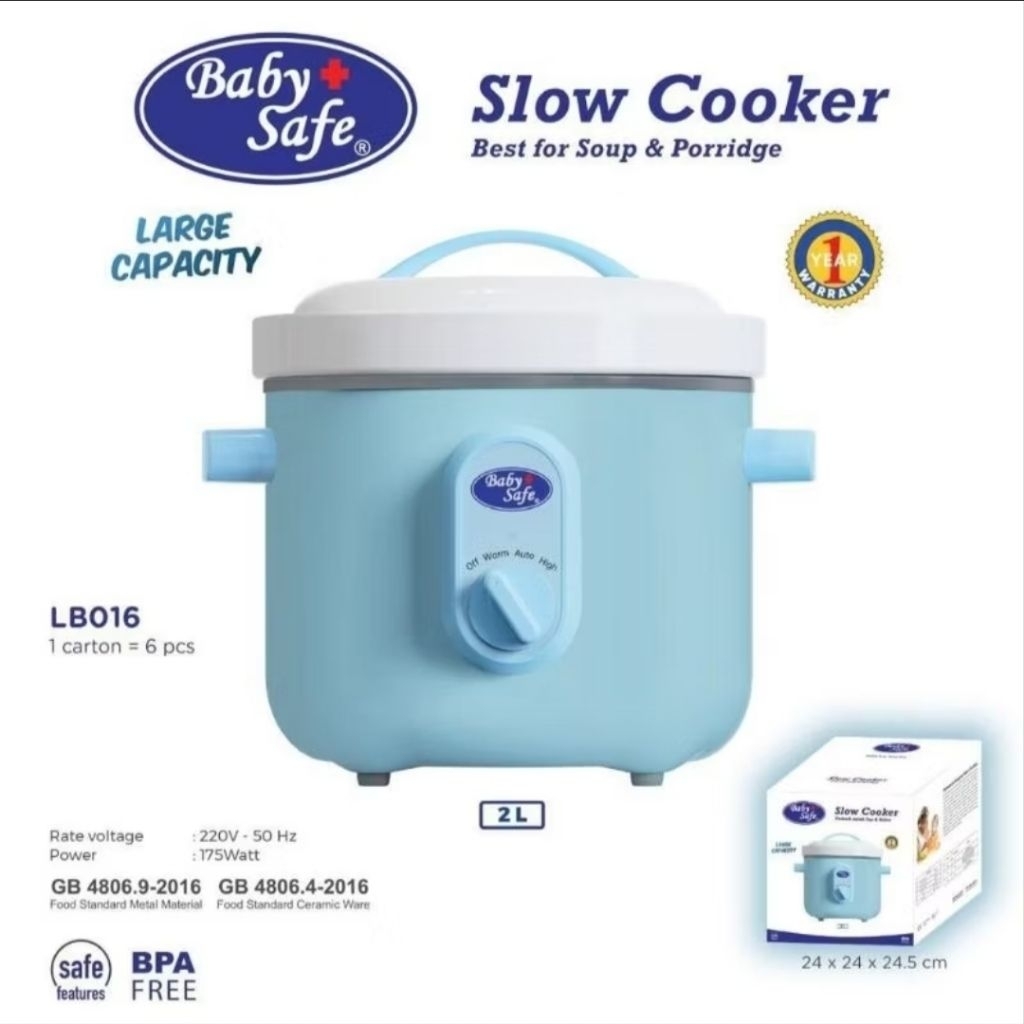 Slow Cooker 2L Baby Safe LB016 Alat Memasak MPASI Preloved Bekas