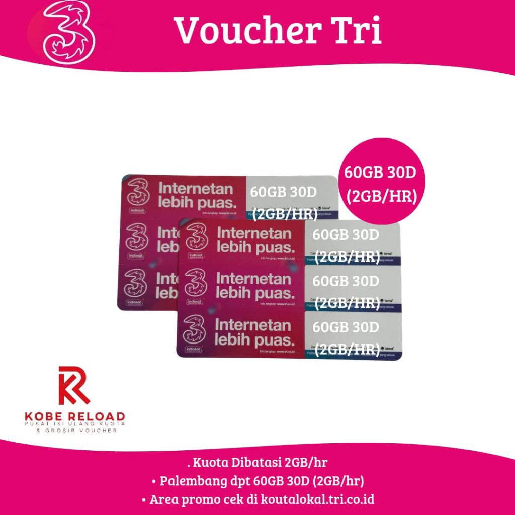 Tri Voucher 30hr 60GB (2GB/hr)