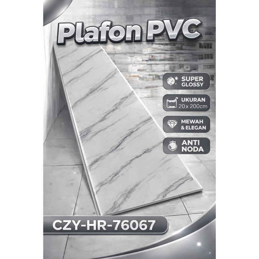 Plafon PVC Glossy-Plafon Mengkilap Elegan Anti Rayap Tahan Air | Plafon PVC Murah