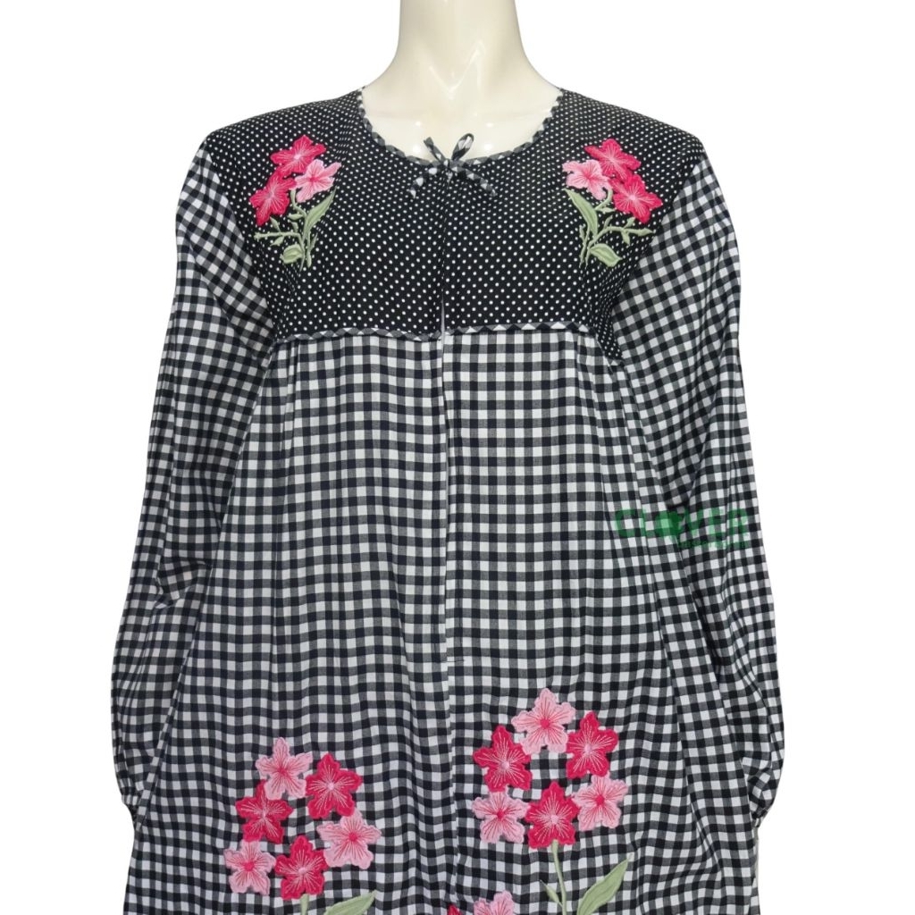 Longdress katun Jepang Tokai - longdress bordir- gamis katun Jepang bordir - lpj 2