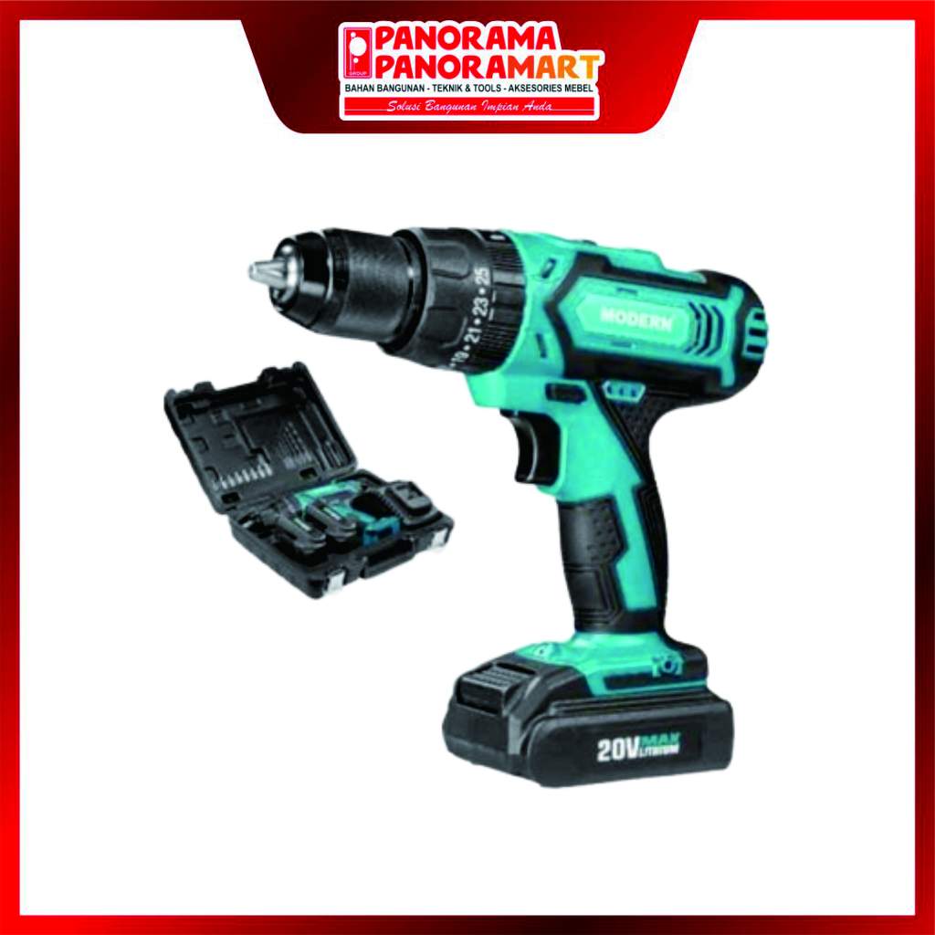 MESIN BOR CAS MODERN M 20Li / Modern M-20Li / Mesin Bor Baterai Modern M20Li Cordless Drill Modern M
