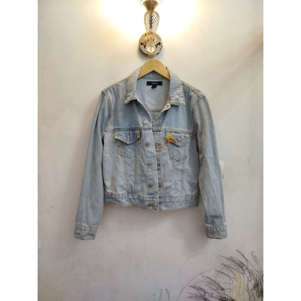jaket jeans wanita crop top denim casual branded vintage