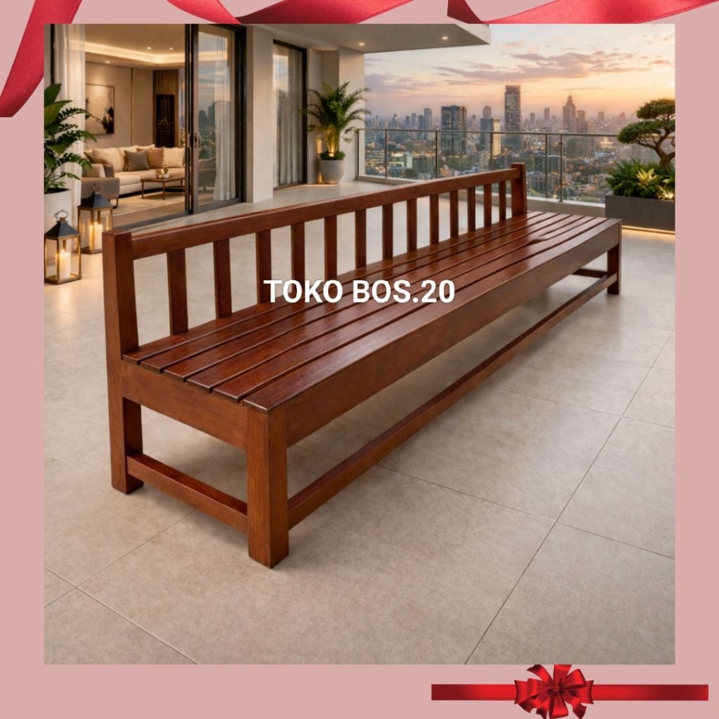Bangku Panjang Kursi Tunggu Kursi Teras Kayu