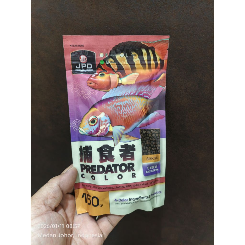 JPD PREDATOR COLOR 150Gr PELET IKAN PREDATOR SINKING