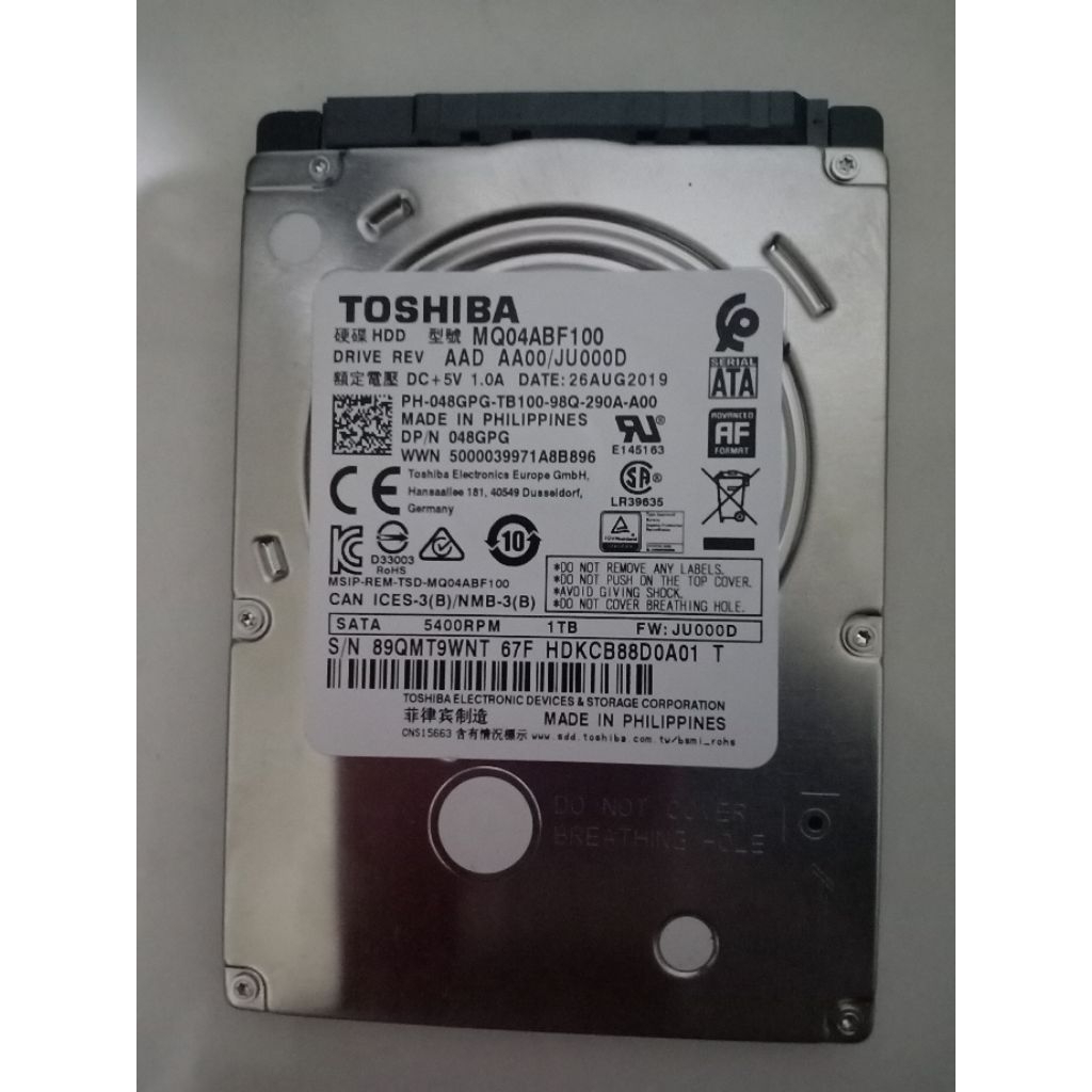 HDD Laptop Toshiba 1TB