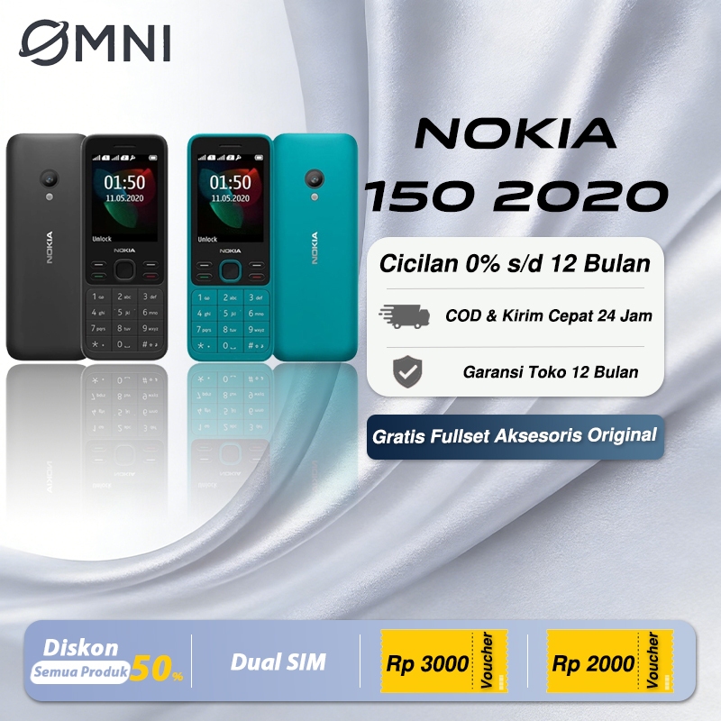 HP Nokia 150 2020 Dual SIM Sinyal Kuat Classic Premium Design Baru Original Garansi Toko 30 Hari