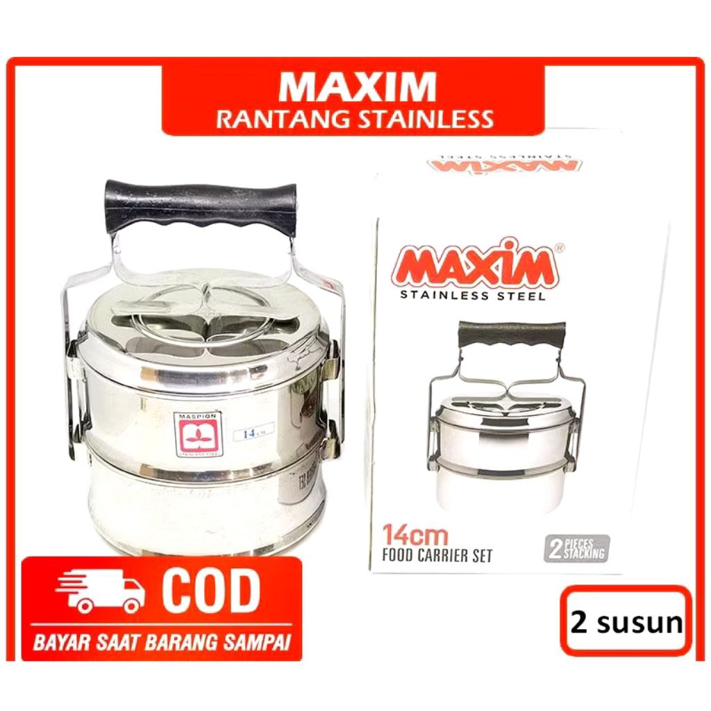 RANTANG SUSUN 2 STAINLESS MAXIM MASPION 14CM