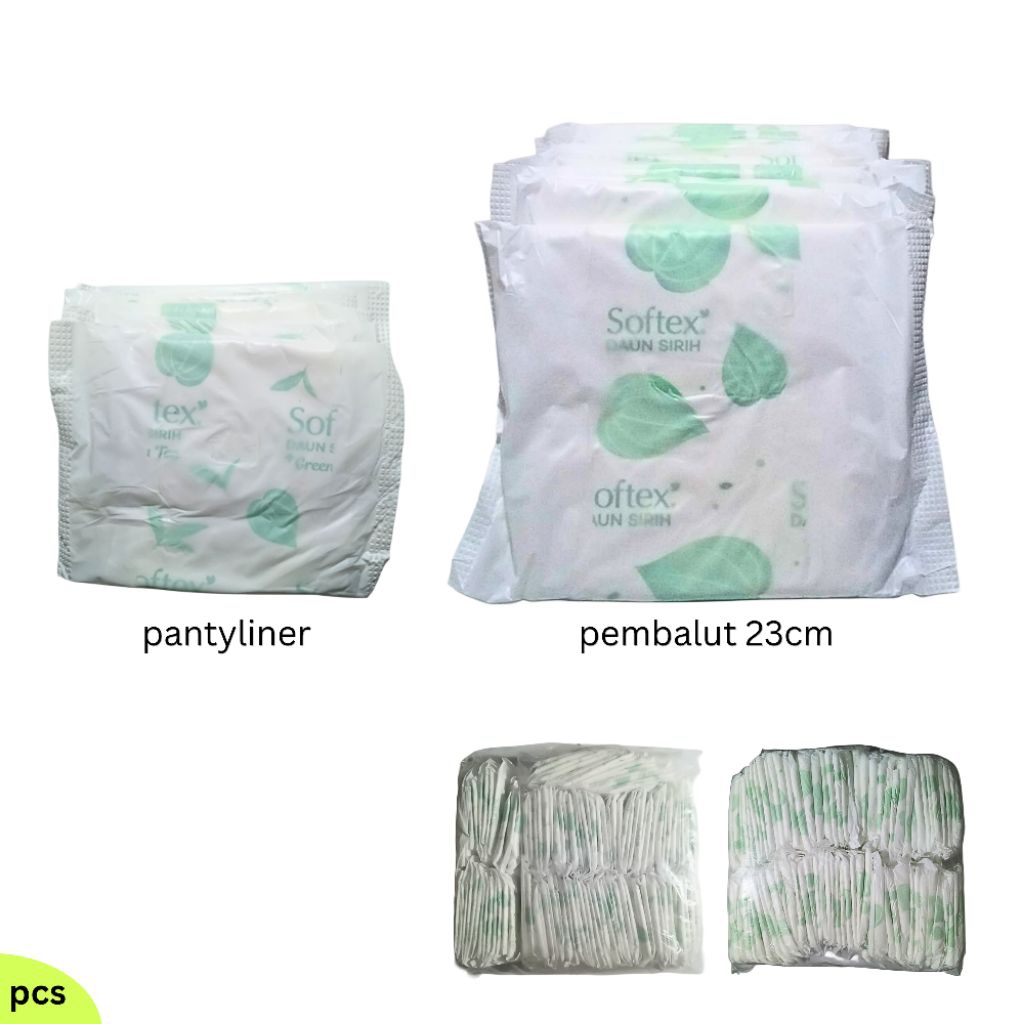 pembalut wanita/ pantyliner Softex repack satuan eceran, daun sirih | mrxt