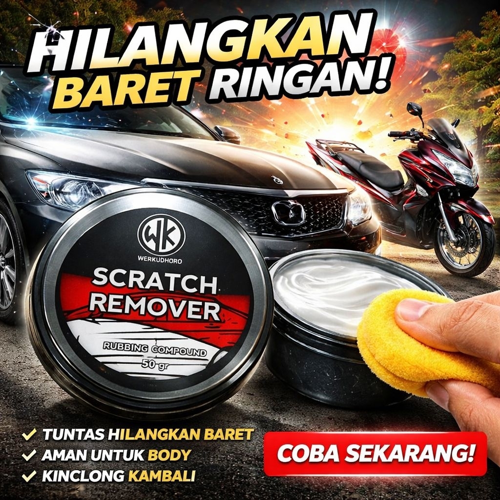 Body Compound Mobil Penghilang Baret Body Motor & Mobil / Rubbing Compound Scratch Remover Pengkilap