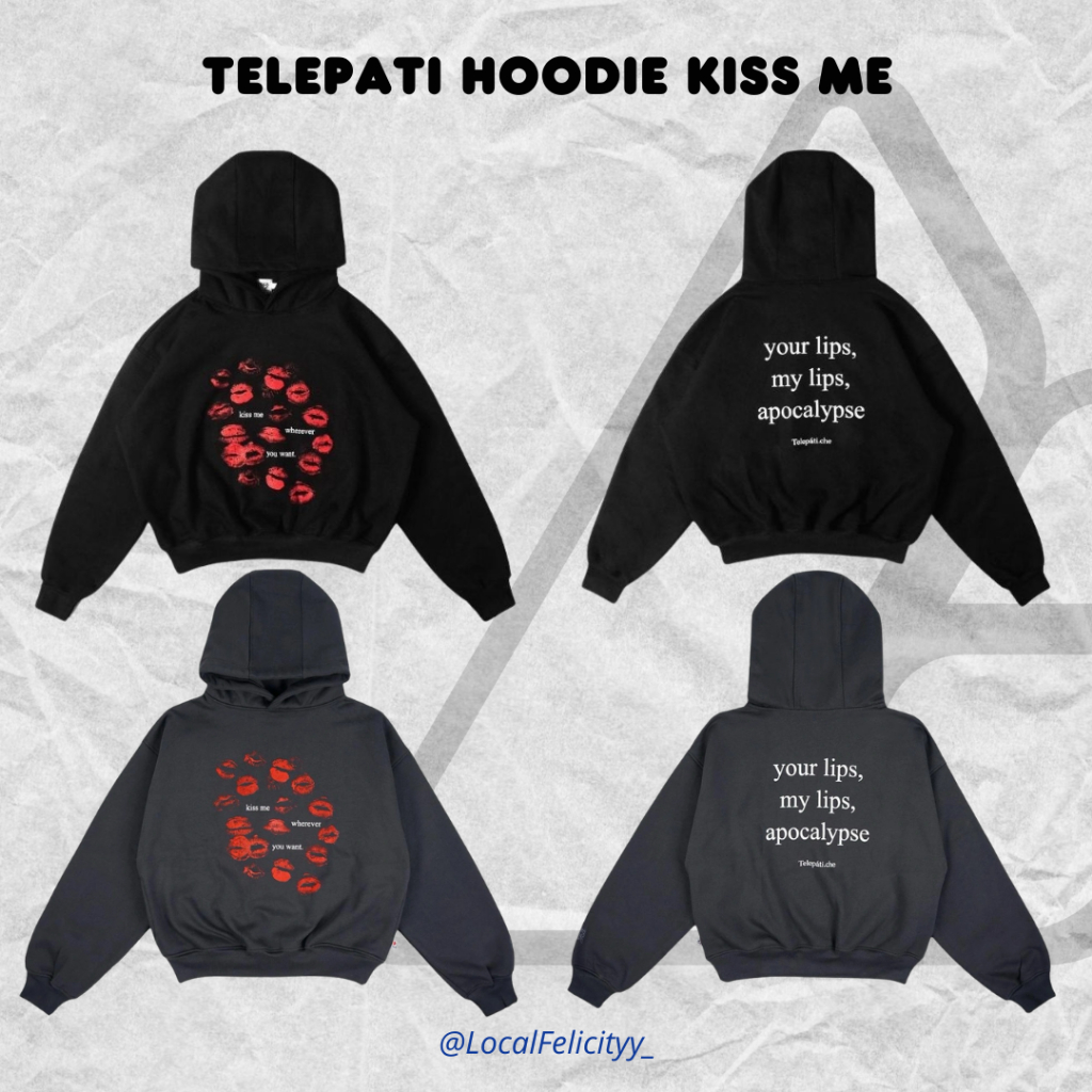[100% ORIGINAL] KISS ME BLACK // KISS ME CHARCOAL - TELEPATHI.CHE