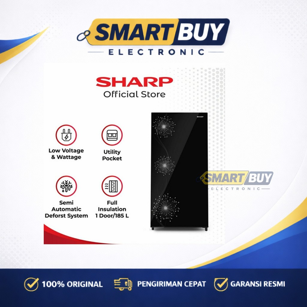 SHARP | SJX197WDW Kulkas 1 Pintu 184L