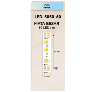Lampu LED STRIP mata besar HUBEN LED-5050-60/LED STRIP MATA BESAR HUBEN kuning/putih/natural
