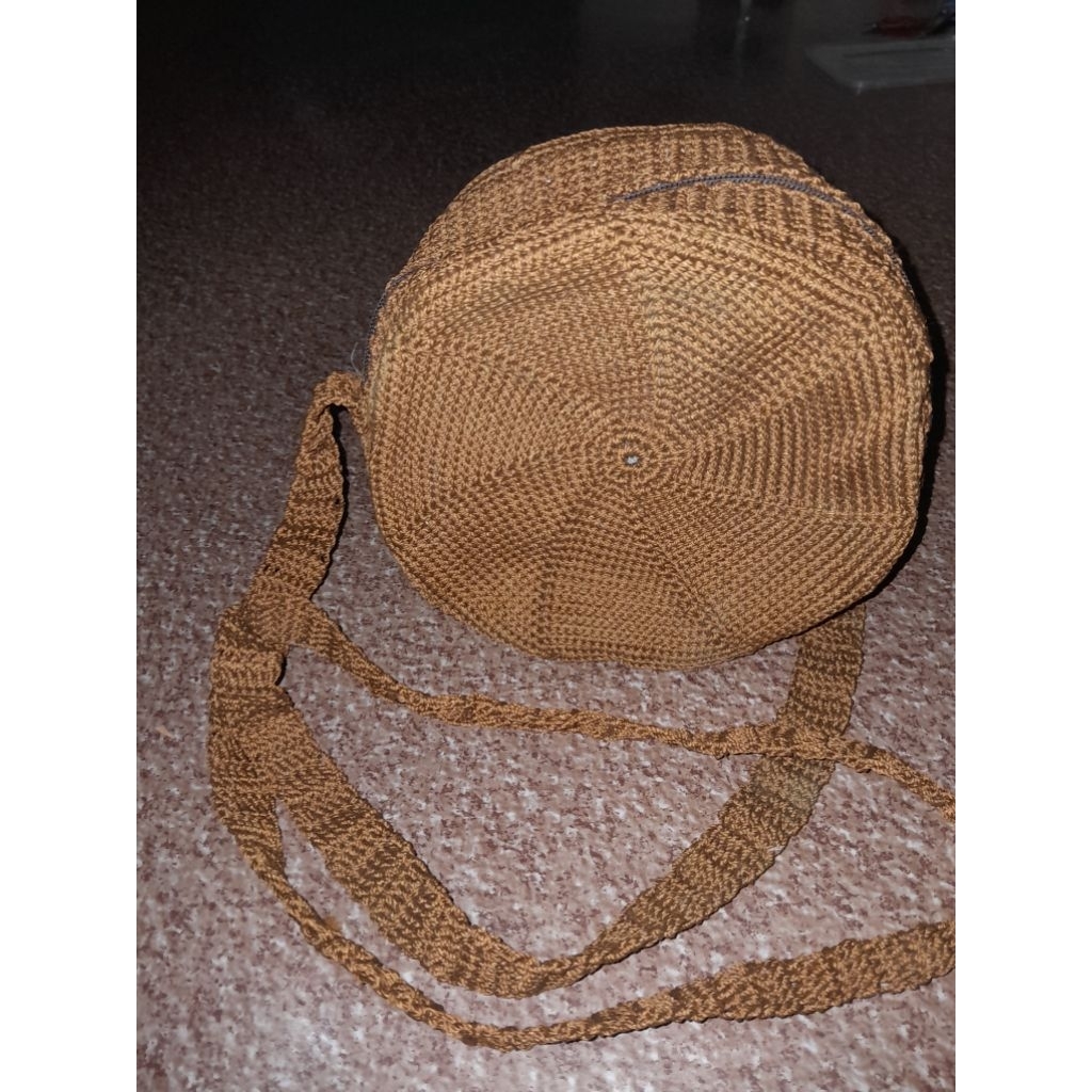 Tas Rajut Bulat Model Rotan Bali