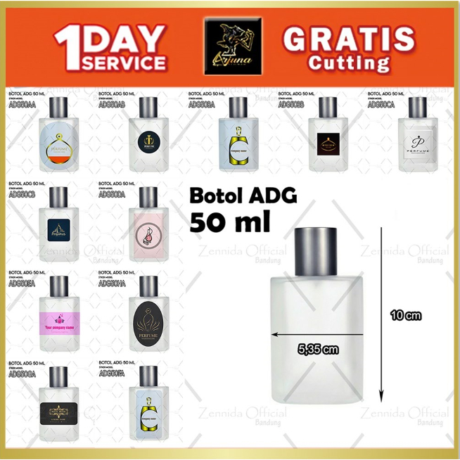 Sticker Label Custom Aqua DiGio Acquad Premium Matte Stiker Botol Parfum ADG 50 ml Parfume