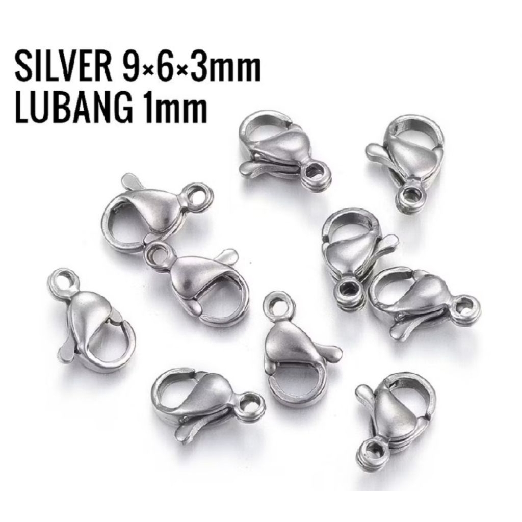 Kokot udang stainless steel silver (10pcs)