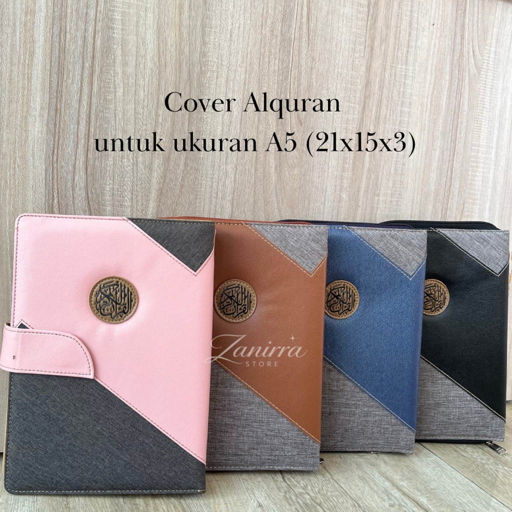 SAMPUL ALQURAN A5 RESLETING | COVER WADAH SARUNG JAKET DOMPET POUCH ZIPPER AL QURAN WATERPROOF ANTI 