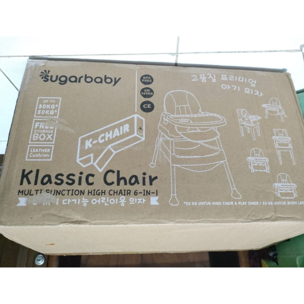kursi makan sugar baby 6in1 kondisi masih baru