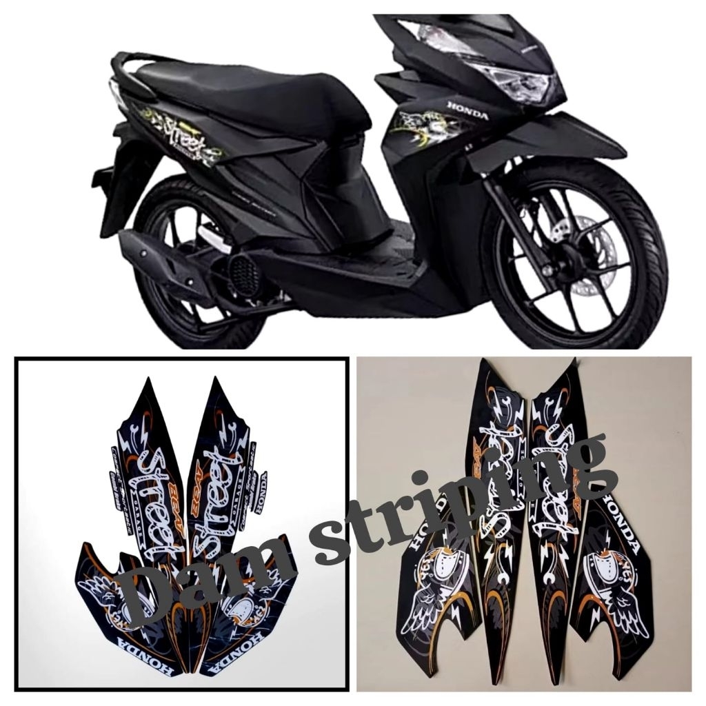 stiker striping list body motor Honda beat street 2021,termurah