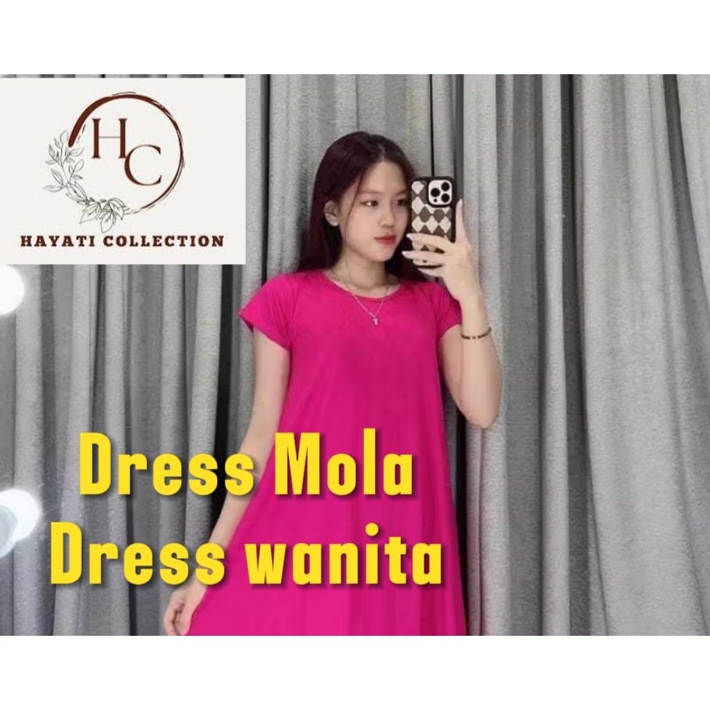 Dress Mola 975 | swing dress | Dress Wanita baby doll | Dress Wanita jumbo| Casual dress Wanita