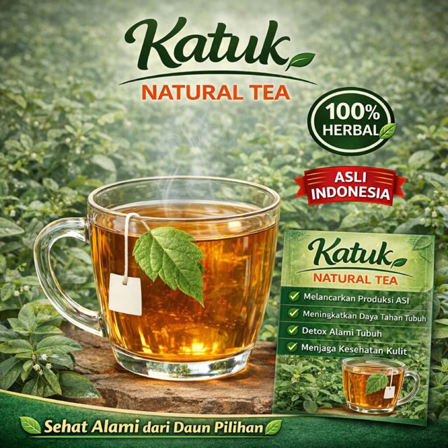 teh daun katuk pelancar asi 100% herbal alami