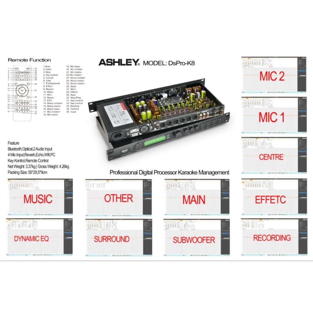 ASHLEY PROSESOR DSPROK8 DS PRO K 8 ORIGINAL ASHLEY