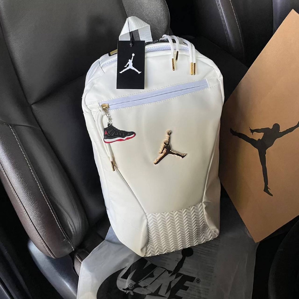 TAS RANSEL JORDAN RETRO 12 ORIGINAL WHITE BACKPACK / TAS RANSEL BEST SELLER BISA COD / RANSEL FULL S