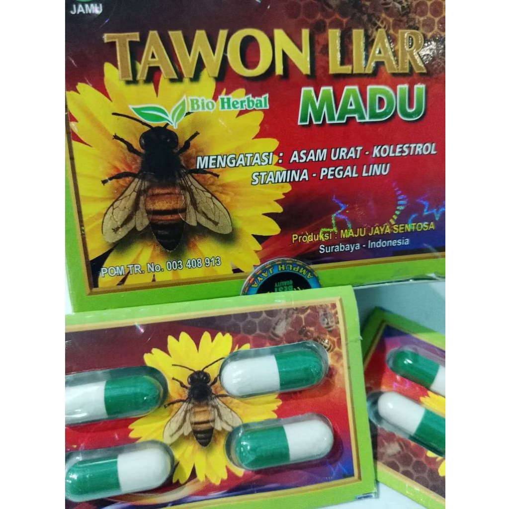 Tawon Madu Liar Kapsul asam urat Original 100%