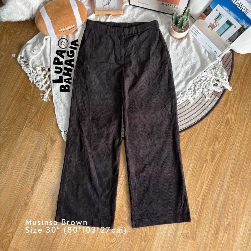 MUSINSA STANDARD Brown Corduroy Long Pants size L 32-33" • 100 Original (Celana Panjang)