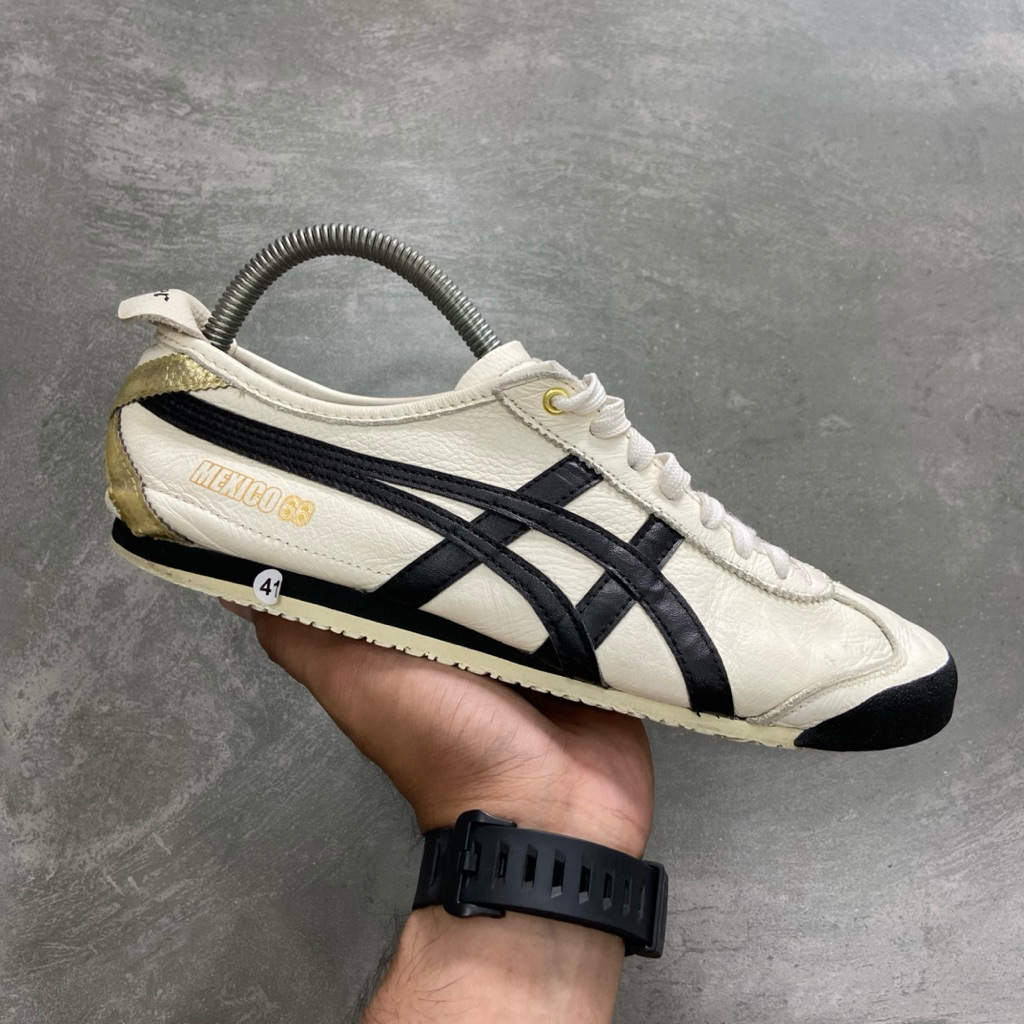 [Size 41.5] Rare Onitsuka Tiger Mexico 66 Vintage ‘Cream Black’ 1183B493-100 Second Original Kondisi