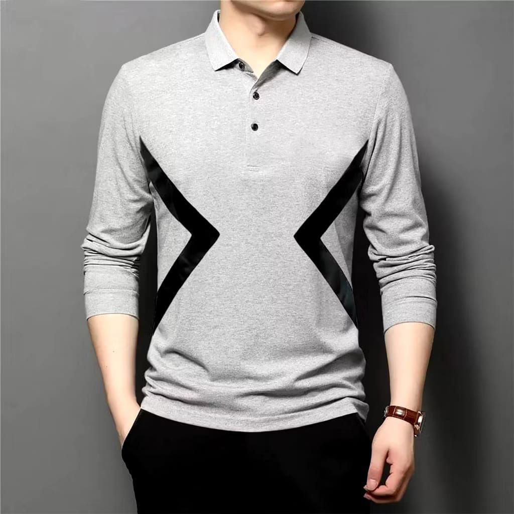 CHENMO KAOS KERAH PRIA LENGAN PANJANG M L XL XXL JUMBO | KAOS KERAH ADARO PRIA | FASHION DISTRO PRIA