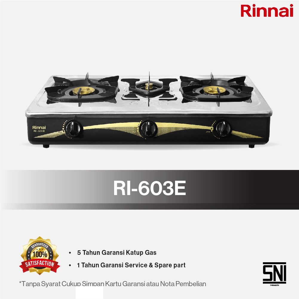 Kompor Gas Dua Tungku RI-522E - Rinnai