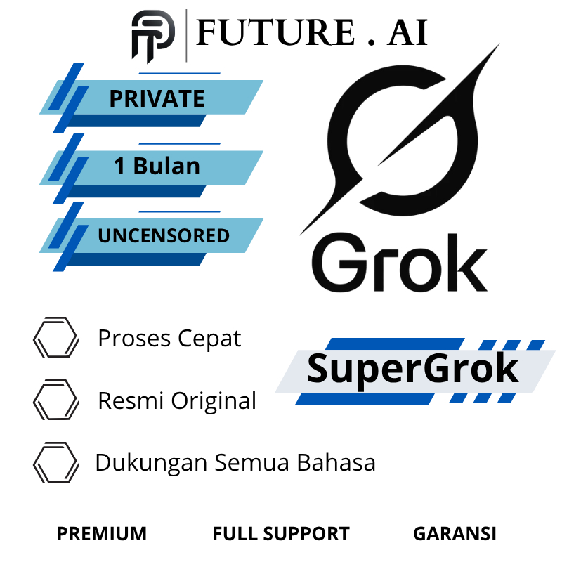 Grok AI - SuperGrok Plan 1 Bulan Private Original
