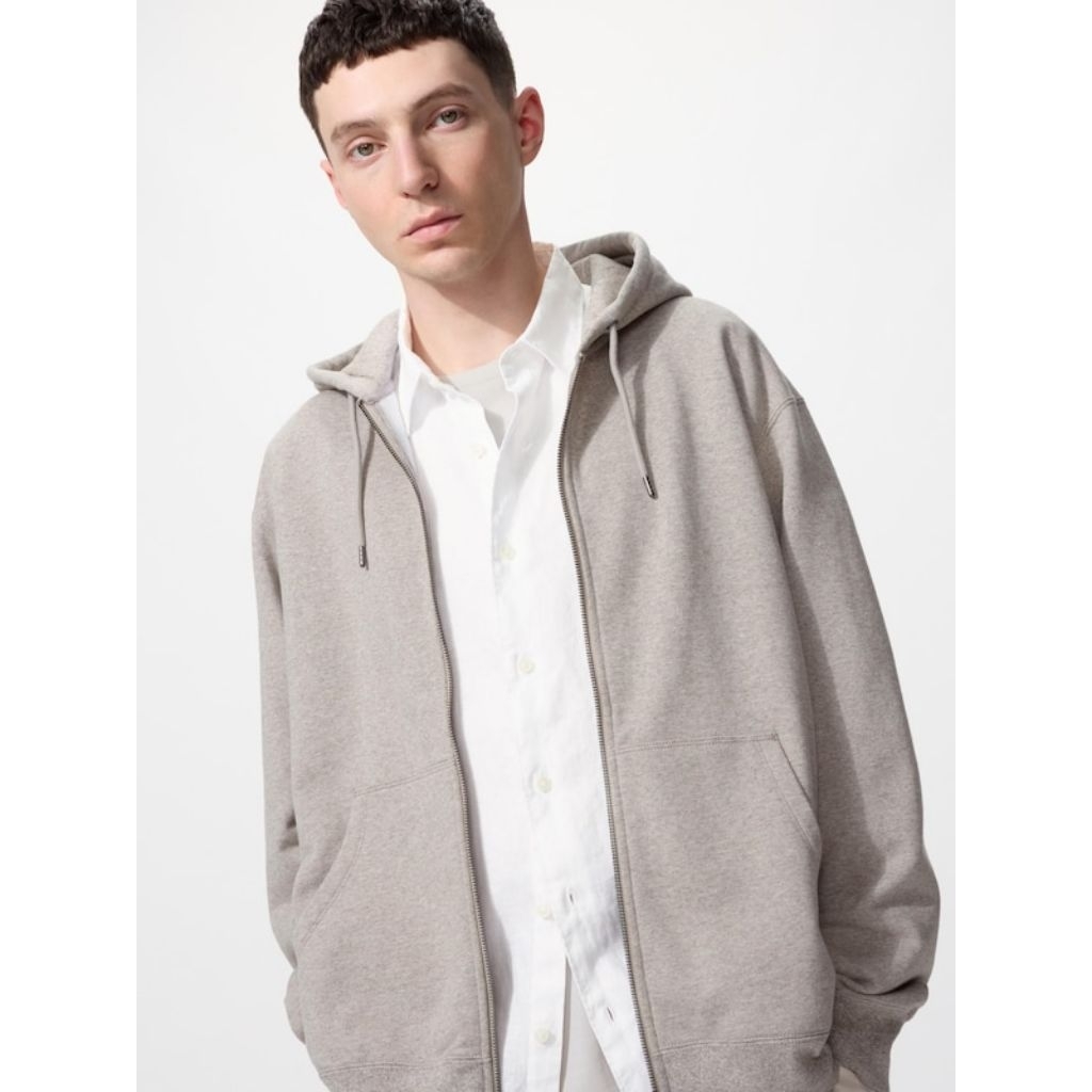 UNIQLO Jaket Sweat Hoodie Resleting Ritsleting Full Zip Lengan Panjang UNIQLO ORIGINAL TERMURAH TERL