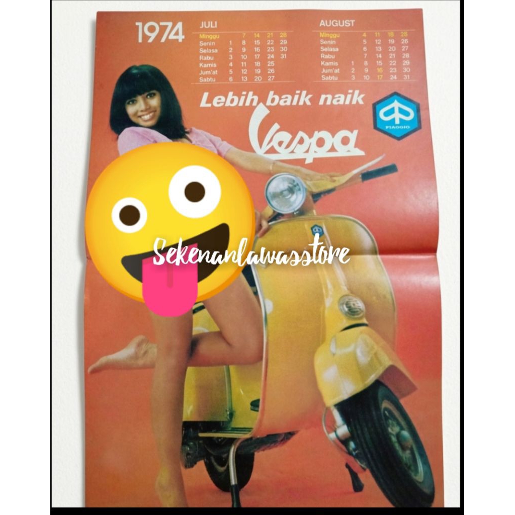 Majalah Mobil & Motor Th.1974 (Bonus Poster Kalender Vespa)