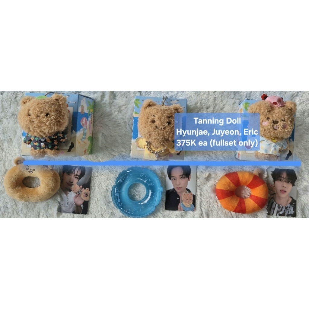 THE BOYZ TANNING DOLL Juyeon Eric Tanning Doll Official Full Set