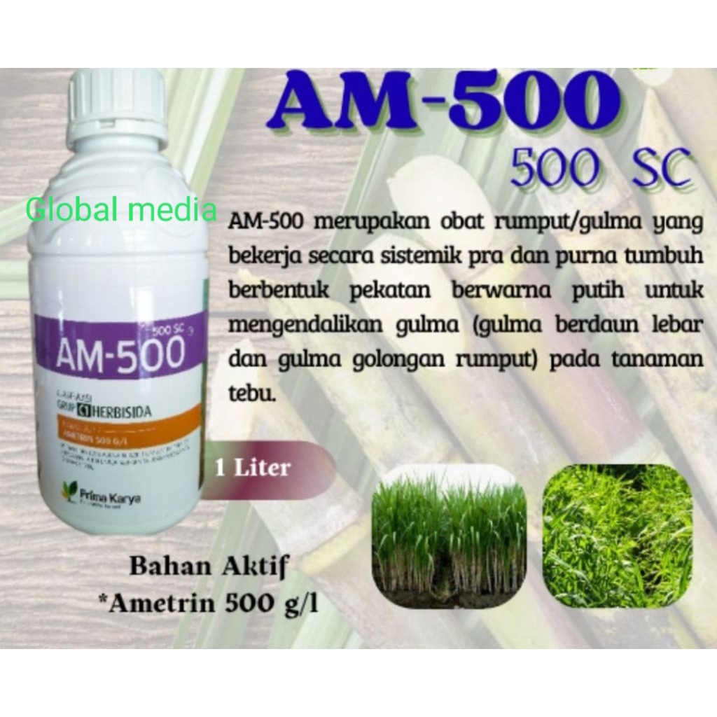 Herbisida AM-500 Amectrin 1ltr/ Herbisida Selektif tebu
