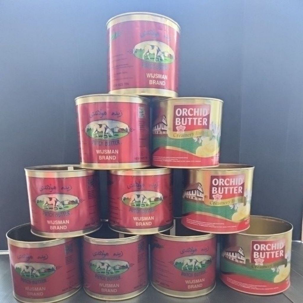 Kaleng Kosong Wijsman/Kaleng Kosong Orchid/Kaleng Kosong/Tempat Wadah Butter/Toples Kaca/Toples Koso