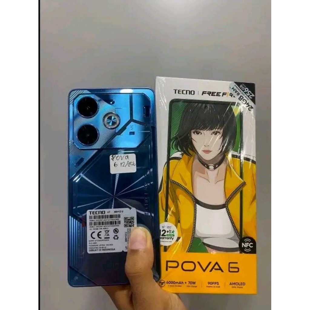 TECNO POVA 6 12+9/256 GB FULSET NOMINUS GARANSI SECOND