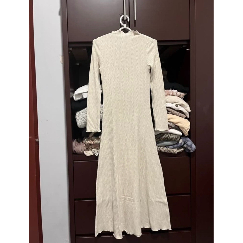 Mango Knit Dress Premium Broken White